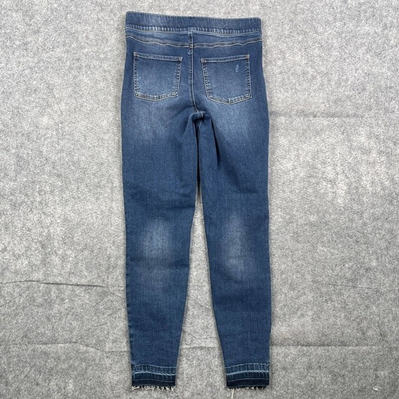 Spanx Distressed Ankle Skinny Jeans Women's Size Medium Blue Distressed 20203R - Picture 10 of 10